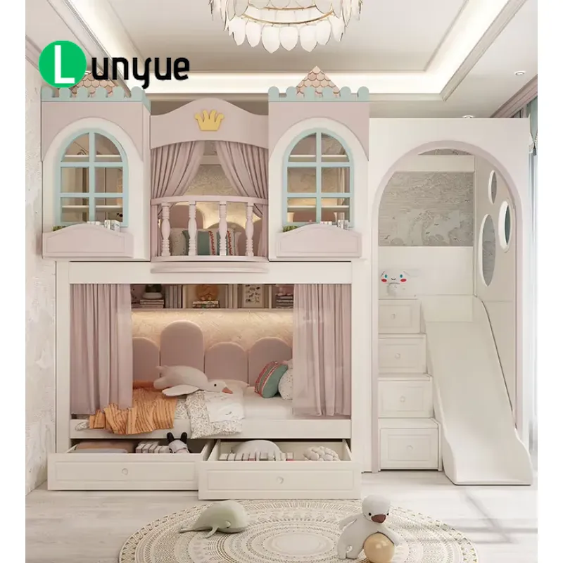 Bunk Bed With Stairs And Slide - Cama Beliche Personalizada Estilo Castelo com