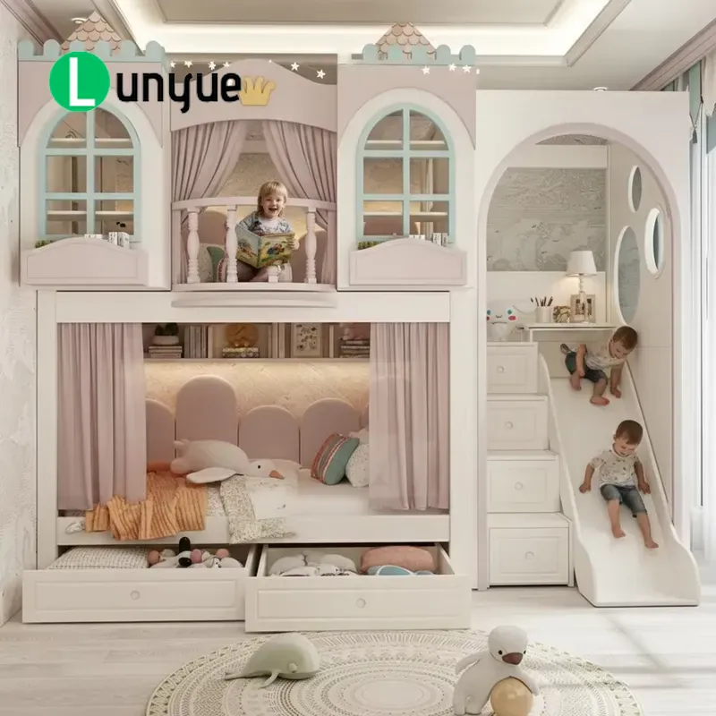 Bunk Bed With Stairs And Slide - Cama de Beliche Ankke Custom Princess