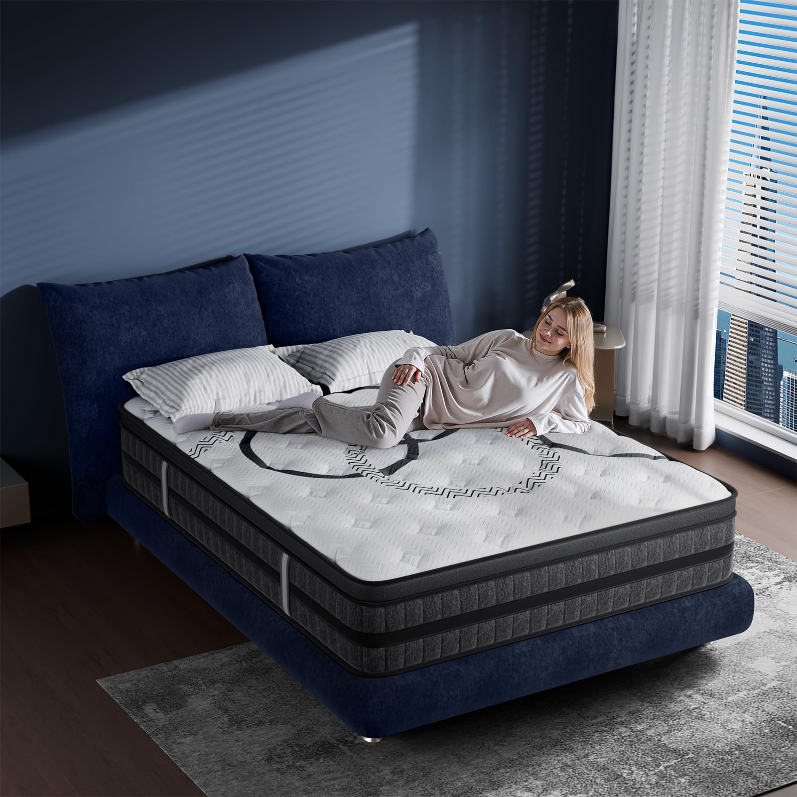 Memory Foam Mattress In A Box Queen - Colchão Queen de 12 Polegadas, Colchão