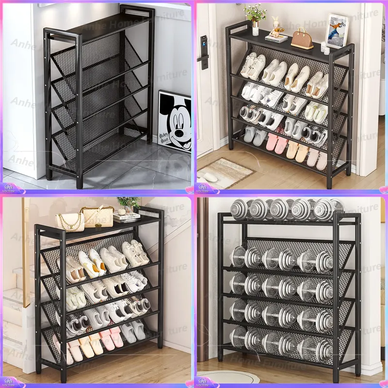 Shoe Rack Cabinet Narrow Entryway - Sapateira Ultrafina de Múltiplas Camadas, Armário