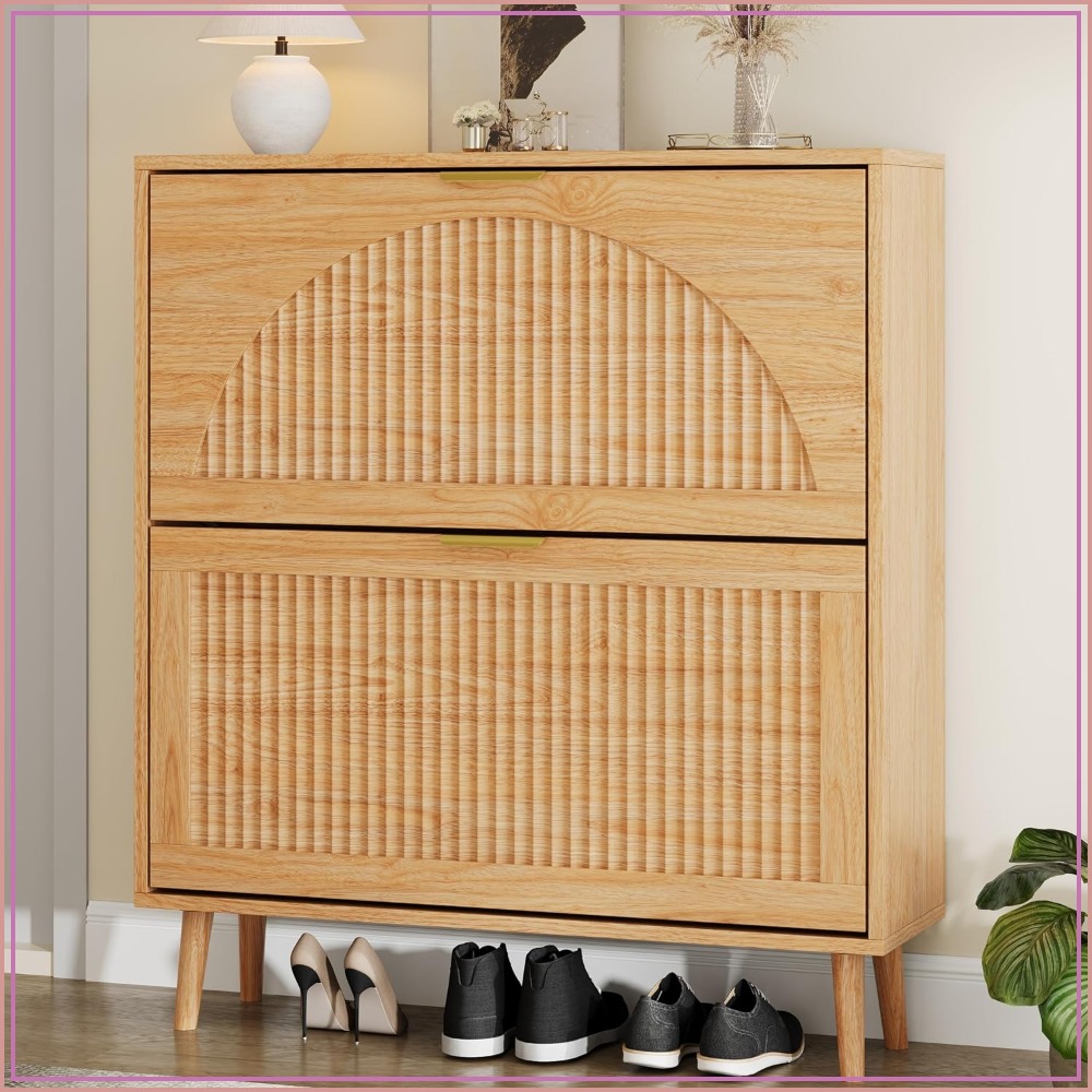 Shoe Rack Cabinet Narrow Entryway - Armário de Armazenamento de Sapatos com