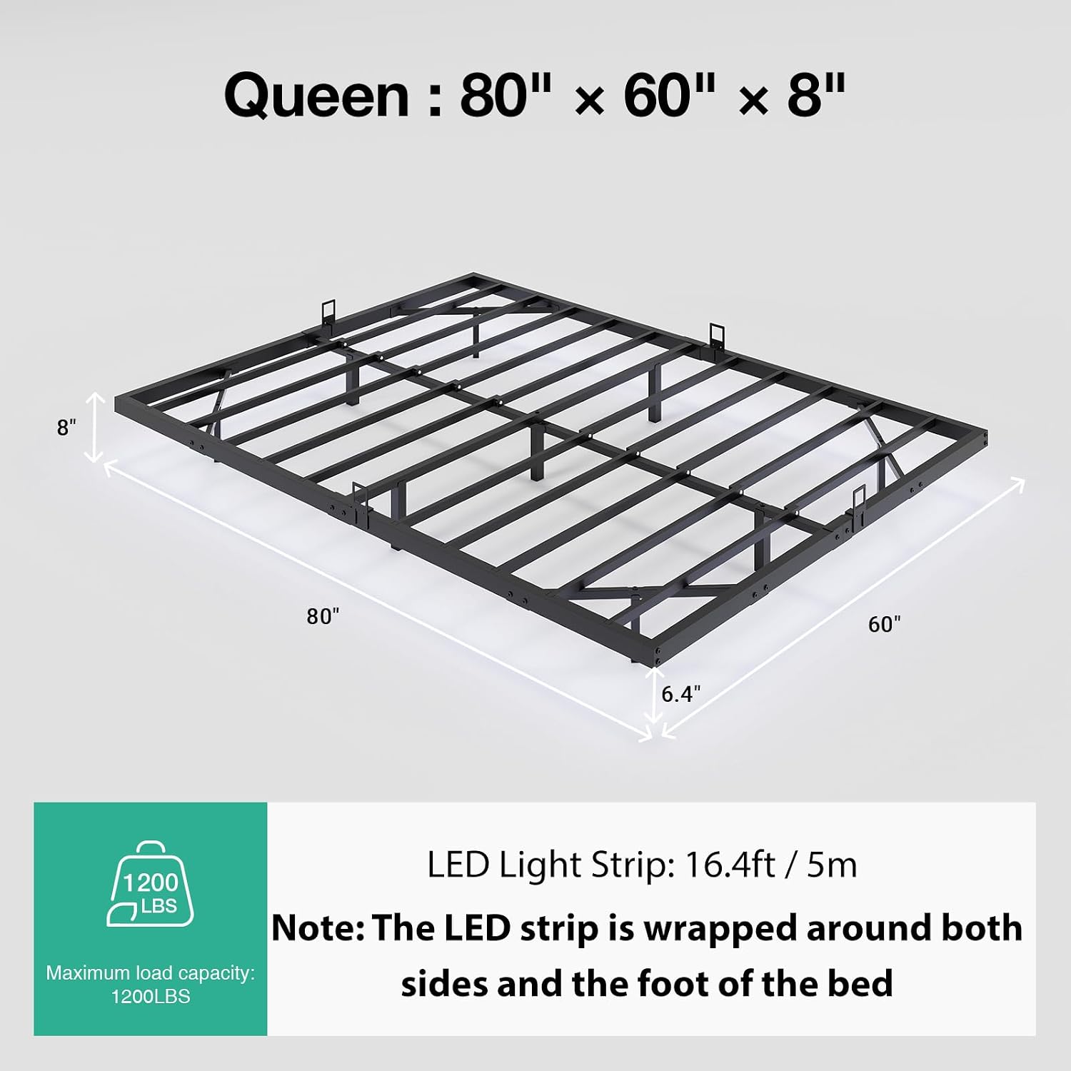 Estrutura de cama com platafor - Memory Foam Mattress In A Box Queen avaliação e preço